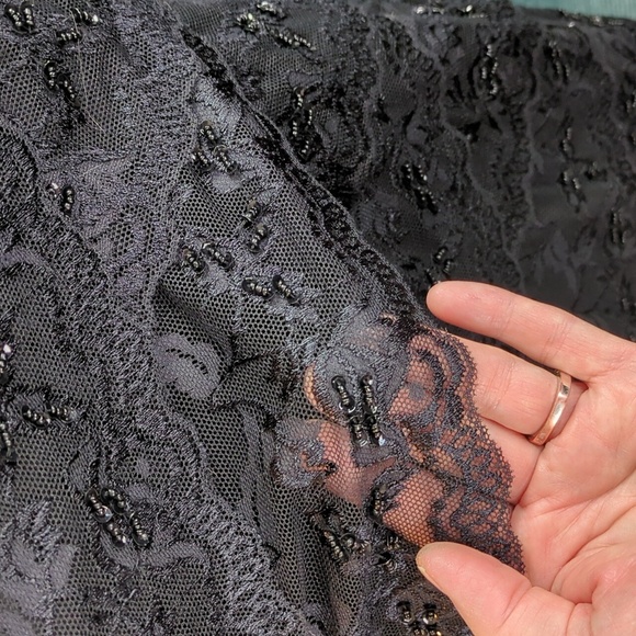 For Kitty Rescue! Blu Sage Tiered Lace Beaded Dress - Picture 4 of 13